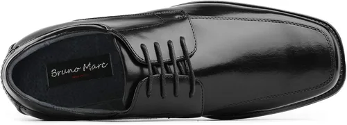 Vista 3 de Bruno Marc Zapatos de vestir clásicos de negocios con punta cuadrada para hombre