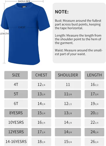 Vista 7 de QBK 4T to Youth Neon Shirt Kids Dri Fit Athletic Camiseta de manga corta para niños y niñas