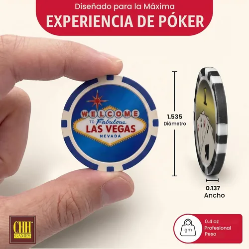 Vista 3 de CHH - Juego de fichas de póquer de Las Vegas de 100 piezas en bandeja de almacenamiento de plástico transparente con tapa, organizador apilable