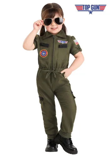 Vista 8 de Disfraz de Pelele de Vuelo Top Gun para Niña Pequeña Multicolor