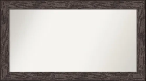 Vista 60 de Amanti Art Espejo personalizado, espejo de baño negro puente, espejo de pared o espejo de tocador de baño sobre el fregadero (26 x 26 pulgadas)