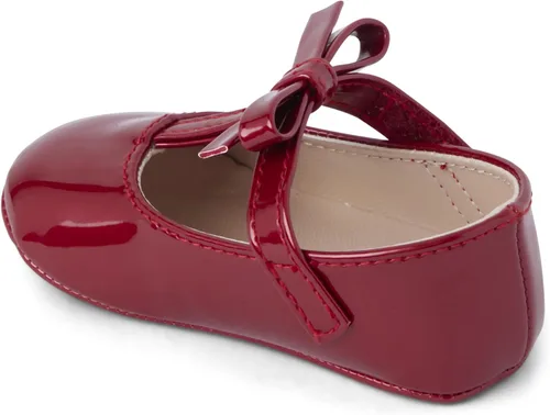 Vista 3 de Gymboree Zapatos planos de ballet con lazo rojo para niños unisex