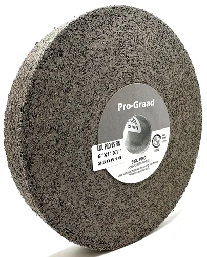 Vista 13 de EXL PRO Rueda de pulido de desbarbado convoluto – 6 x 1 pulgada x 1 pulgada 9S de carburo de silicio mediano – grado profesional – Rueda