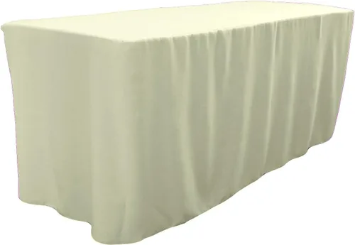 Vista 31 de LA Linen Mantel ajustable de popelina de poliéster, 96.2 in de largo x 30.0 in de ancho x 76.2
