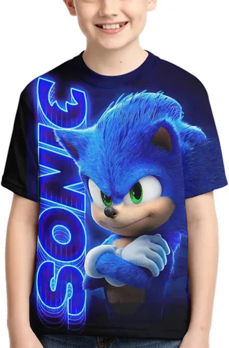 Vista 2 de QIERW Boys and Girls Short Sleeves and Shorts Sets, 3D Printed Summer Game Anime Cartoon T Shirt Shorts Suit