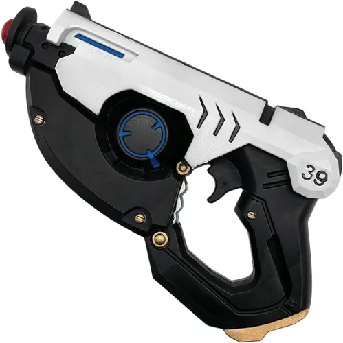 Vista 12 de otaku gear Réplica de pistola decorativa de espuma, accesorio de disfraz para cosplay, juegos de rol y exhibición para adultos, Dorado