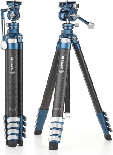 Vista 3 de Benro CyanBird Aluminum 5 Section Tripod with FS20PRO (TCBA15FS20PROC)
