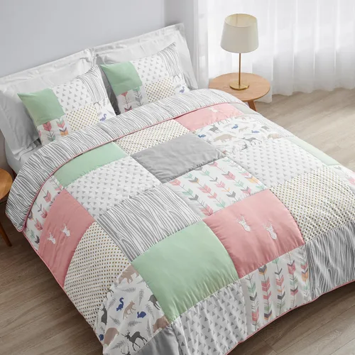Vista 8 de Sweet Jojo Designs Juego de edredón individual de 2 piezas (montaña oso) para niños, ropa de cama para niños, ropa de cama en una bolsa con manta