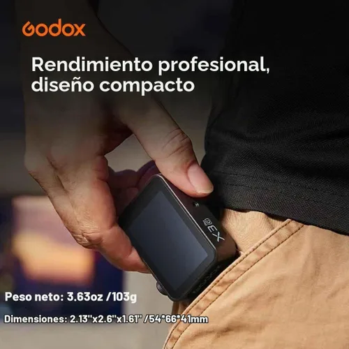 Vista 6 de GODOX X3 PRO X3PRO-C Disparador de flash para cámara Canon, transmisor de pantalla táctil inalámbrico TTL de 2.4G, compatible con control Bluetooth