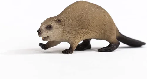 Vista 2 de Schleich Wild Life, North American Woodland Juguetes de animales salvajes para niños, figura de juguete de castor, a partir de 3 años
