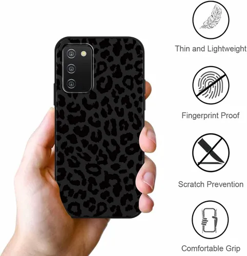 Vista 5 de Pack de 2 fundas con estampado de guepardo para Samsung Galaxy A03s 4G de 6.5", fundas de diseño de patrón de leopardo de lujo, de silicona suave
