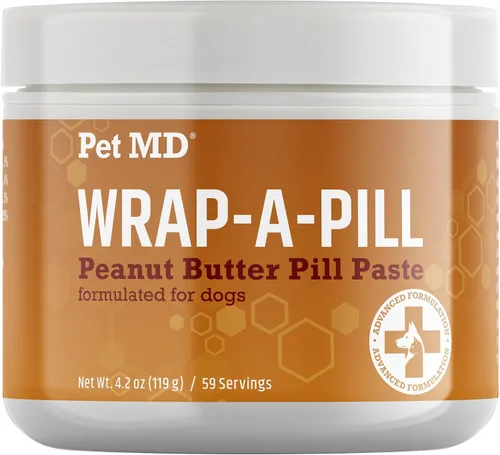 Vista 13 de Pet MD Wrap A Pill Paste - Pastilla con sabor a tocino para perros, crea un bolsillo para ocultar pastillas y medicamentos, 59 porciones Haz un