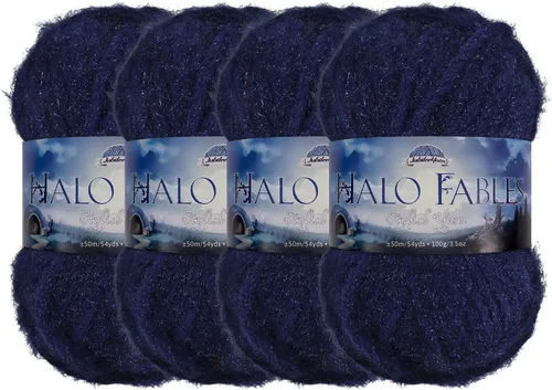 Vista 26 de JubileeYarn Halo Fables Yarn - 100g/Skein Bulky Polyester - North Wind Sun - 2 Skeins