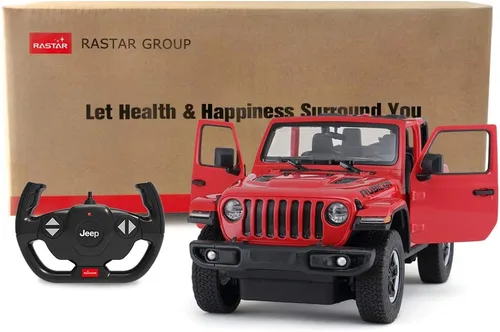 Vista 9 de RASTAR Coche de Control Remoto Todo Terreno, 1:14 Jeep Wrangler JL RC Vehículo de Carrera Todo Terreno, Vehículo de Juguete para Niños y Adultos