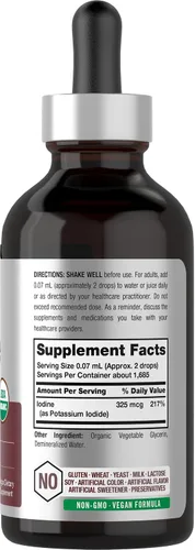 Vista 2 de Horbäach Yodo naciente 325mcg 4oz Suplemento líquido orgánico