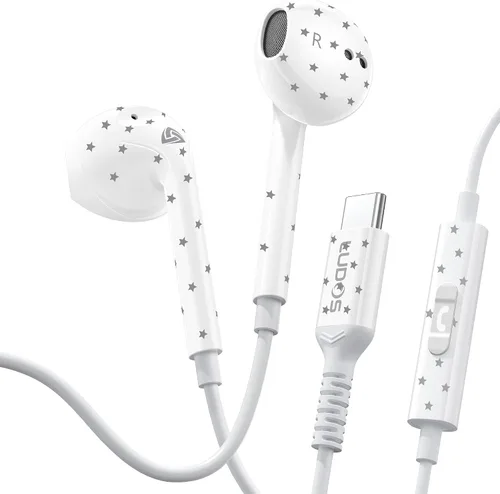 Vista 33 de LUDOS Zenith - Auriculares intraurales con cable, auriculares con micrófono, con cable para auriculares Jack de 0.138 in para iPhone, Samsung Negro