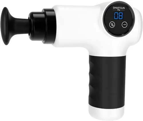 Vista 10 de SPA SCIENCES - SmartGun Pro - Masajeador terapéutico de percusión de tejido profundo - para dolor muscular - con cabezales intercambiables y 8 Negro