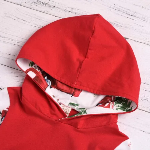 Vista 3 de ZOELNIC - Conjunto de ropa para bebés y niños con capucha y pantalones a cuadros