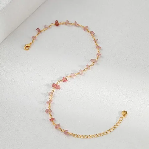Vista 4 de MIXIZK Tobilleras doradas para mujer, joyería simple de acero de titanio para el verano
