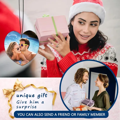 Vista 7 de Ambientador personalizado para automóvil – Ambientador personalizado para automóvil con foto, ambientadores con olor con imagen para colgar adornos
