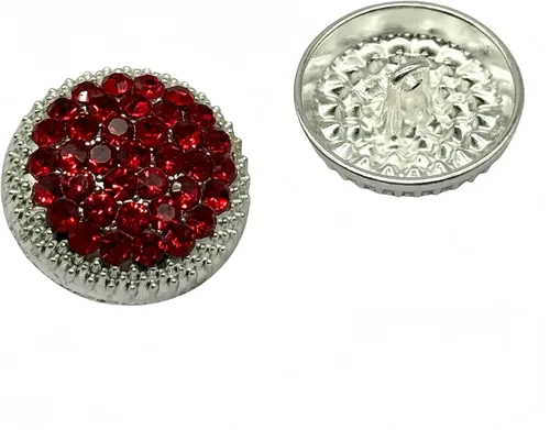 Vista 9 de 10 unidades de botones redondos de metal con diamantes de imitación para ropa, accesorios de costura DIY, decoración de boda, venta al por mayor