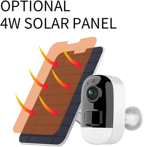 Vista 2 de Cámara IP de seguridad WiFi solar 3MP para exteriores Sin enchufe