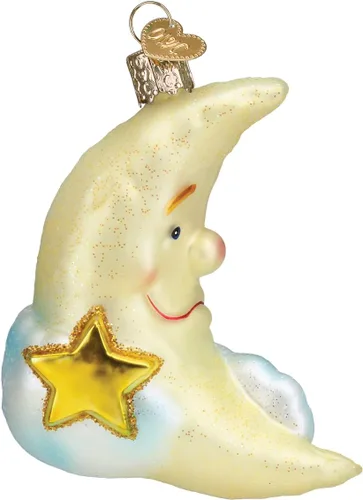 Vista 15 de Old World Christmas You are My Sunshine - Adorno de cristal soplado para árbol de Navidad, decoración navideña hecha a mano, colección de refranes