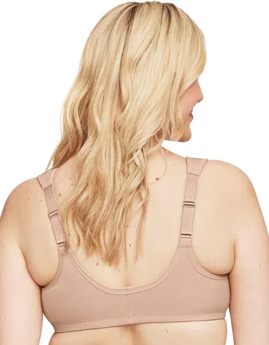 Vista 3 de Glamorise - Brasier con aros y cierre frontal para mujer, tecnología Wonderwire, talla extragrande, n. 1245