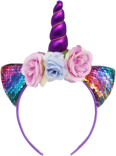 Vista 6 de Disfraz de tutú de arcoíris para niñas con diadema de unicornio y alas para fiesta de cumpleaños