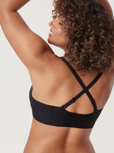 Vista 3 de DELIMIRA Women's Front Closure Seamless Lightly Padded Bra Underwire T-Shirt Plunge Bras