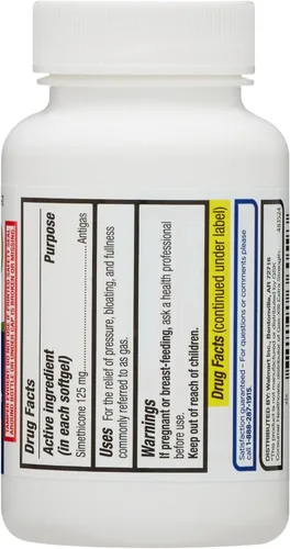 Vista 5 de Basket Goods - Cápsulas blandas de 125 mg Simeticona, alivio de gases extra fuertes para adultos, molestias abdominales y estomacales, alivio