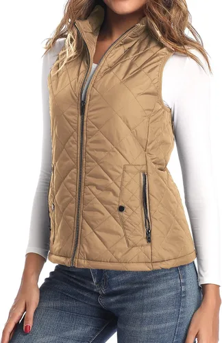 Vista 2 de Argstar Chaleco acolchado ligero con bolsillos con cremallera (XS-2XL)