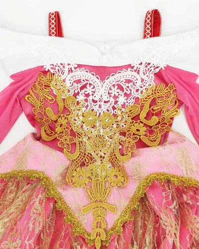 Vista 3 de Disfraz de princesa para niñas, cumpleaños, juego de rol, vestido de baile, vestido de fiesta de disfraces de Halloween