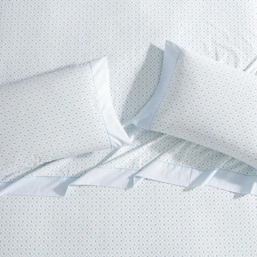 Vista 5 de Laura Ashley - Juego de sábanas, ropa de cama de algodón percal transpirable, 200 hilos, bolsillo profundo, elegante decoración del hogar