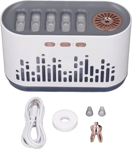 Vista 5 de SUNGOOYUE Humidificador difusor de aceite esencial súper silencioso con 7 luces coloridas para aliviar el estrés