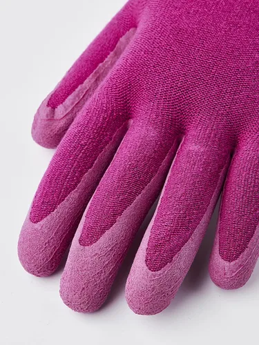 Vista 5 de Hestra Guantes de trabajo: Guantes de jardín de bambú para mujer, fucsia, 6