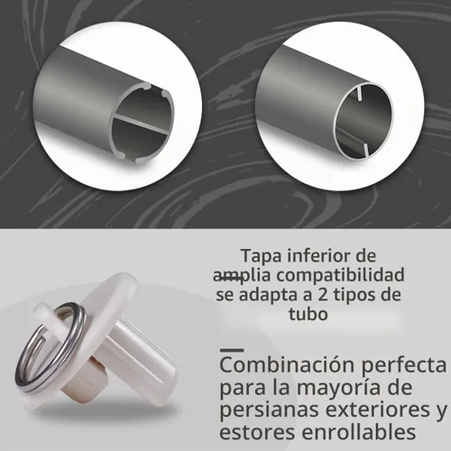 Vista 6 de Kit de tapa de extremo elástico para piezas de persiana enrollable Beige
