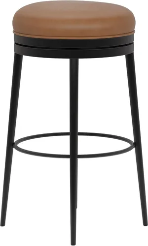 Vista 10 de Hillsdale Aubrie - Taburete giratorio de metal, color negro mate