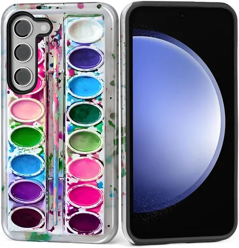 Vista 155 de Funda para Samsung Galaxy S23, Funda Híbrida Resistente 2 en 1 de Cuerpo Completo Resistente a Golpes con Protección Brillante para Samsung Galaxy