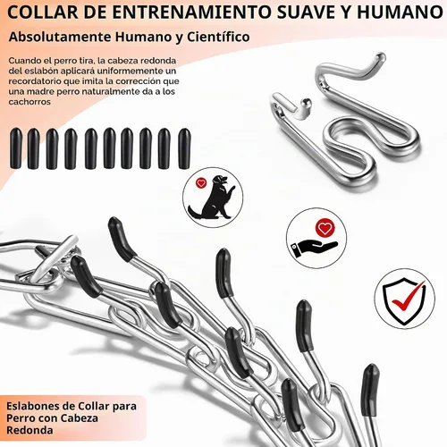 Vista 3 de DEYACE Collar de entrenamiento para perros de acero inoxidable, hebilla de liberación rápida, collar ajustable para perros pequeños, circunferencia