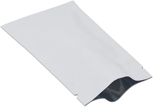 Vista 8 de FERENLI 100 unidades de bolsas planas con cierre de cremallera y auto-sellado para embalaje de papel de aluminio, bolsa de almacenamiento de café