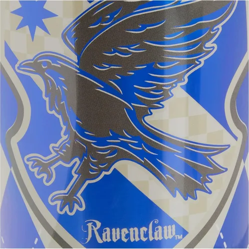 Vista 6 de Spoontiques Harry Potter - Vaso de aluminio, con pajilla y diseño de Ravenclaw, 20 onzas, acrílico, color azul