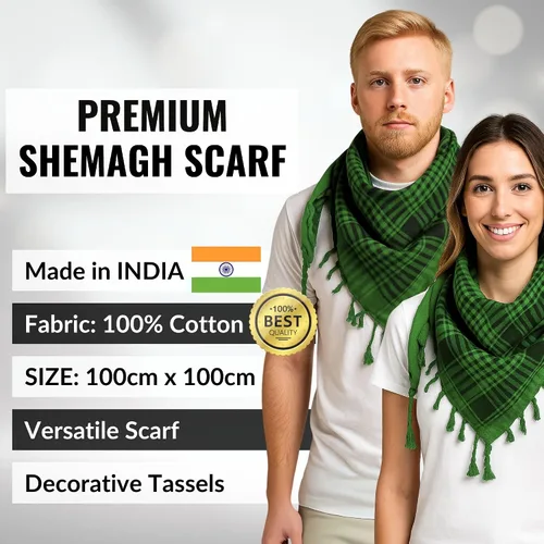 Vista 39 de LOVARZI Shemagh Cottons Arab Keffiyeh - Bufanda militar táctica para cabeza y cuello
