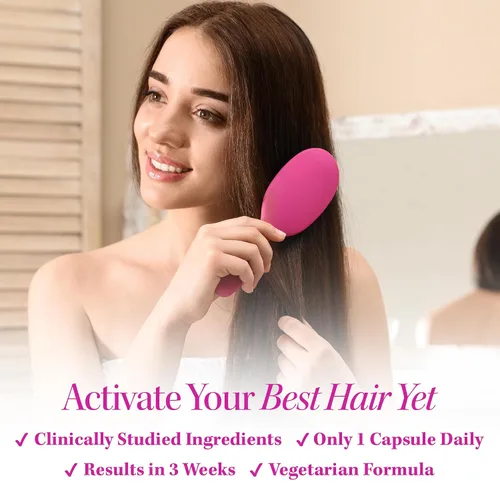 Vista 6 de Lustriva Suplemento para el Crecimiento del Cabello para Mujeres Lustriva y Vitaminas Bloqueadoras de DHT para Cabello Más Grueso y Abundante