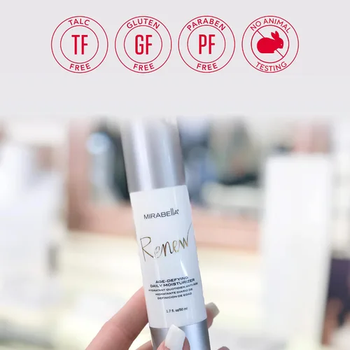 Vista 5 de Mirabella Renueva la crema hidratante diaria que desafía la edad para la cara, hidratante facial ayuda a reducir la apariencia de líneas finas