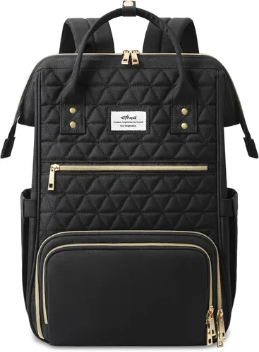 Vista 9 de ETRONIK Mochila de almuerzo para mujer, mochila para laptop de 15.6 pulgadas con puerto USB, mochila de trabajo para profesores y enfermeras