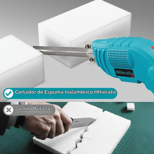 Vista 5 de Cuchillo caliente inalámbrico con batería, kit de cortador eléctrico de espuma de poliestireno con control de temperatura máximo 932 °F (500 ℃)