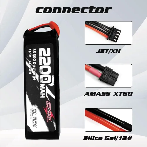 Vista 2 de CNHL 2200mAh 3S Lipo Batería 30C 11.1V con XT60 Plug para RC Avión Quadcopter Evader BX Coche Truggy Truck Barco