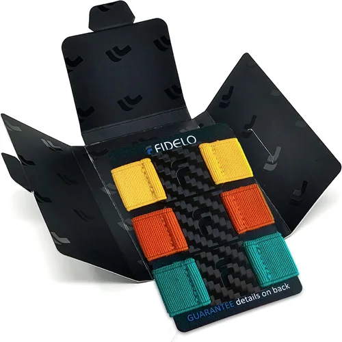Vista 7 de Fidelo Cartera minimalista de fibra de carbono Delgado RFID para tarjetas de crédito con clip para dinero para hombres Solo paquete de banda