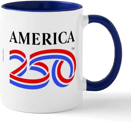 Vista 8 de CafePress America250: Taza de café de cerámica negra con logotipo vertical de 11 oz (11.0 fl oz)
